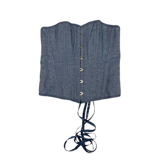 Denim Corset in Blue - Picture 1 of 3